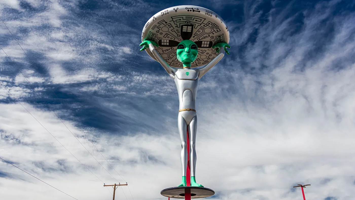 外星人新鲜Jerkey贝克,CA,描绘了一个外星人,外星生命