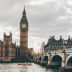 伦敦的大本钟和桥。